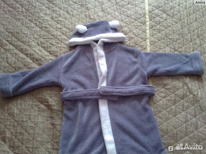 Халат детский банный Тапочки 2-4 новый комплект