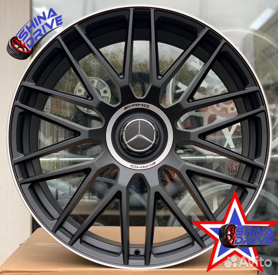 Диски Mercedes R22 5x112 GLS GLE Black Matt Lip