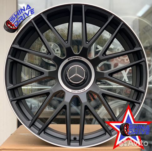 Диски Mercedes R22 5x112 GLS GLE Black Matt Lip