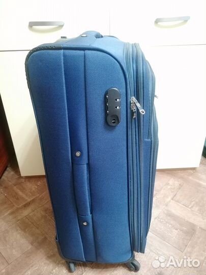 Чемодан тканевый suitcase синий XL, 146 Л