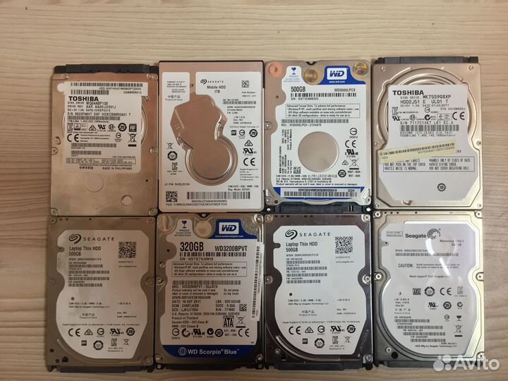 Жесткие диски 2,5 40Gb, 60Gb, 100Gb, 120Gb, 1Tb