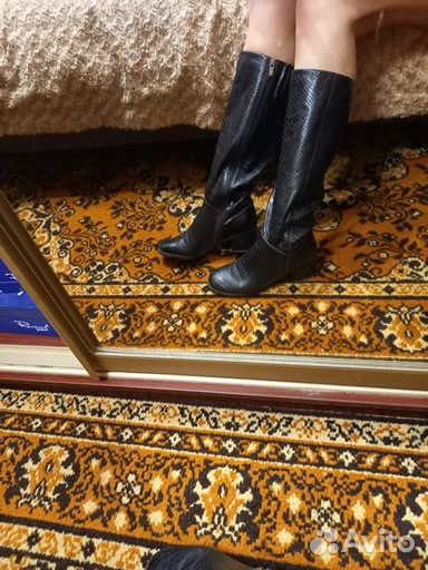 Осенние кожаные сапоги