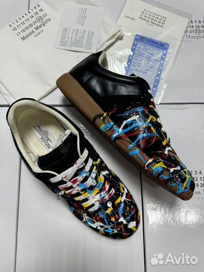 Кроссовки Maison Margiela Replica Paint Black Sr