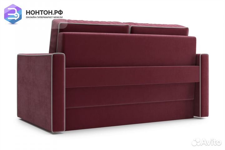 Диван еврокнижка Леон бордовый