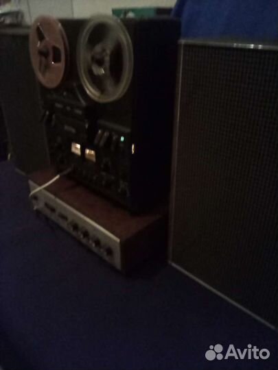 Катушечный магнитофон нота 203 с акустикой 1980-х