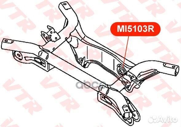Сайлентблок опоры дифференциала MI5103R VTR