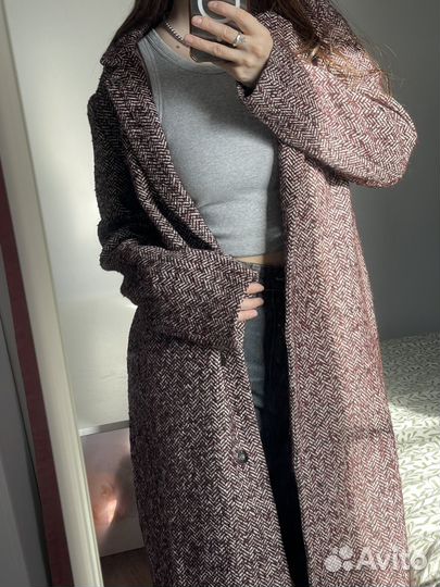 Пальто женское 42 44 винного цвета
