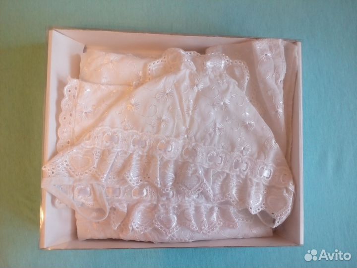 Новый комплект для крещения р.62-68