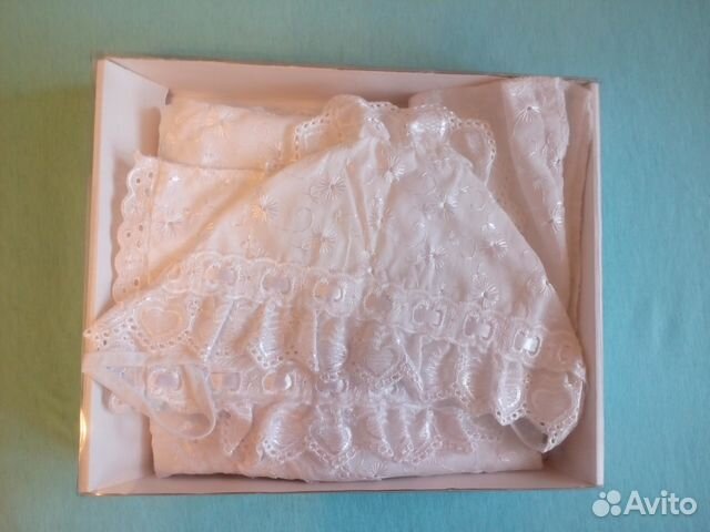 Новый комплект для крещения р.62-68