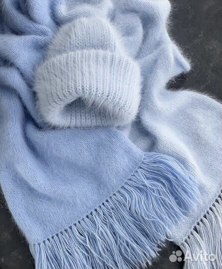 Шапка и шарф из ангоры