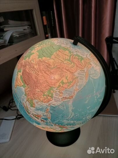 Глобус с подсветкой лампа настольная