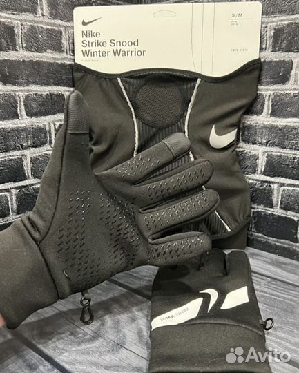 Комплект Снуд+Перчатки Nike оригинальное качество