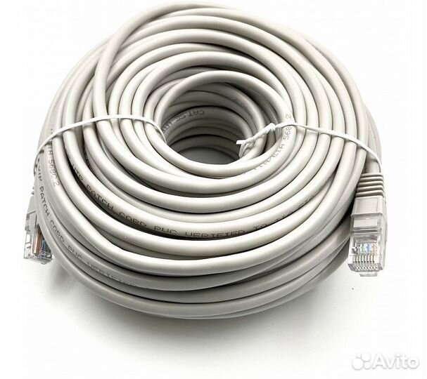 Патч-корд Buro UTP cat5E 4 пары 30м, серый (UTP-5E