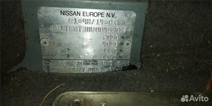 Разбор на запчасти Nissan X-Trail (T30)