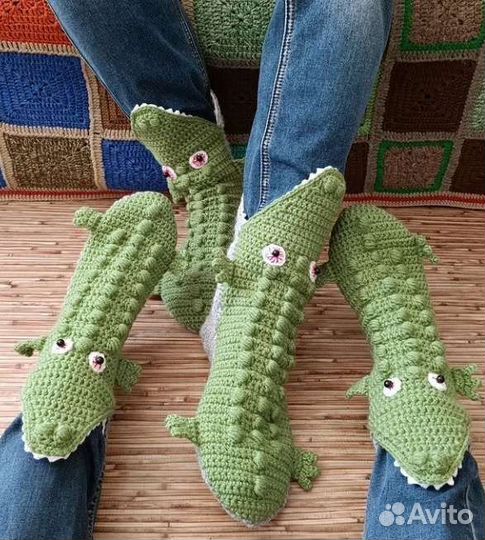 Носки крокодилы ручной работы
