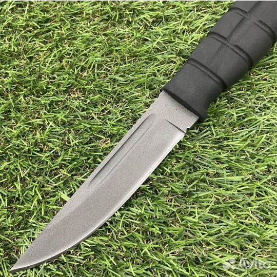 Нож якут тактик Black 65х13 эластрон ножны кожа