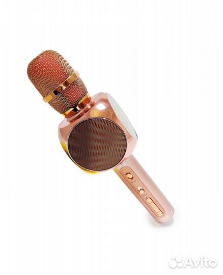 Красивый караоке-микрофон YS-63 rose gold.Маг-н