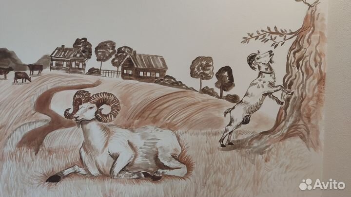 Художник роспись оформление стен рисунок на стене