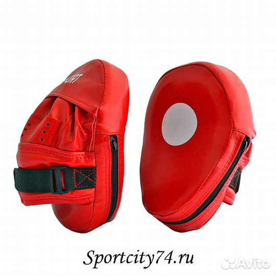 Лапа боксерская Leosport загнутая пара экокожа