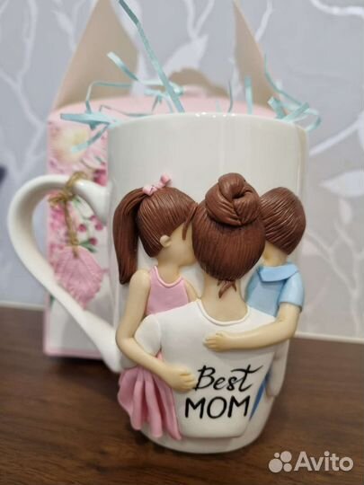 Кружка из полимерной глины, новая