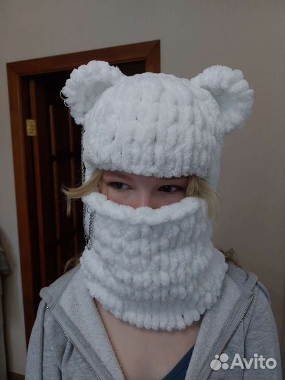 Балаклава теплая на флисе плюшевая