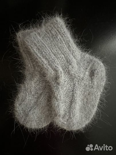 Носки из пуха норки для новорожденного