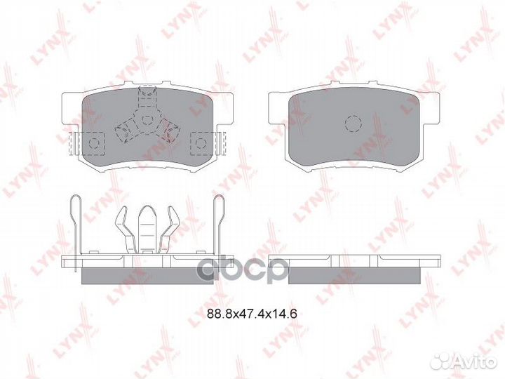 Колодки тормозные дисковые зад BD3434 lynxauto