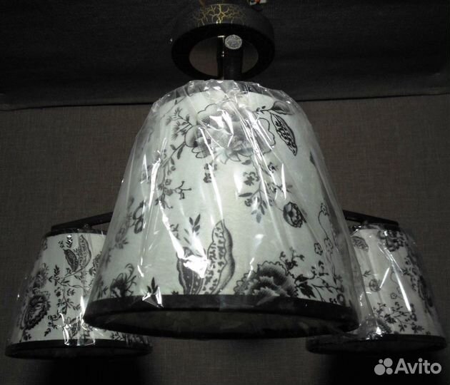 Люстра Универсал 2-1091-3-FG+BK E14