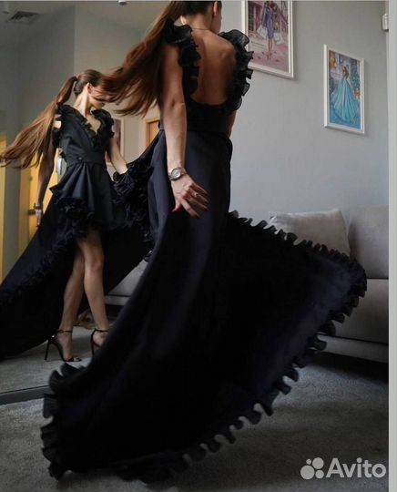 Платье женское вечернее черное