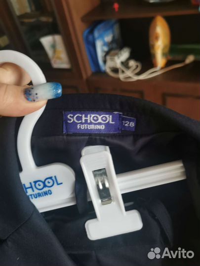 Школьный костюм для мальчика синий 128