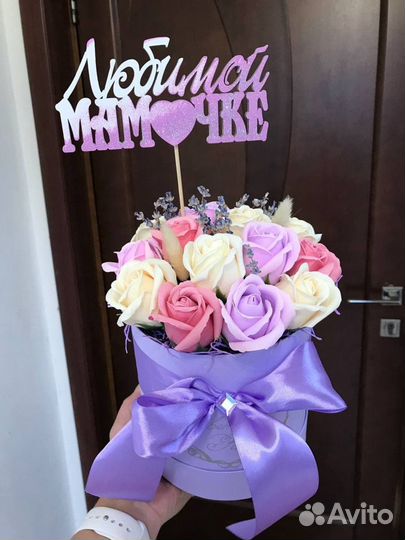 Композиции из мыльных роз