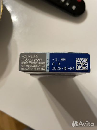 Линзы acuvue oasys with hydraclear plus -1.00 8.8