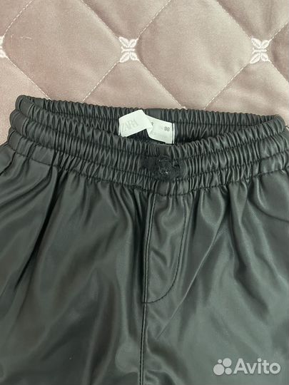 Кожаные брюки zara для девочки
