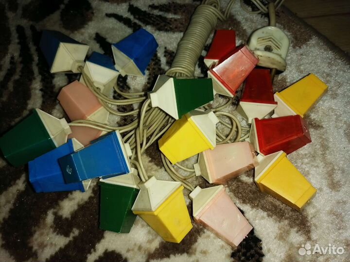 Елочная гирлянда (электрогирлянда) Фонарики, СССР