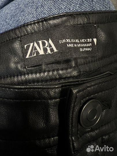 Брюки из экокожи zara