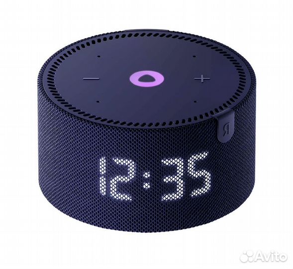 Новая Колонка Яндекс Мини Часы Алиса синий сапфир