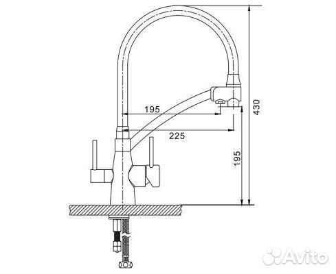 Смеситель для мойки gappo под фильтр G4398-19