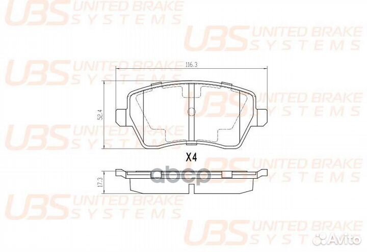 Тормозные колодки LADA vesta / largus без ABS/N