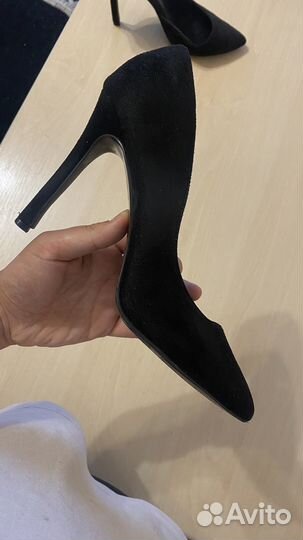 Лодочки натуральная замша