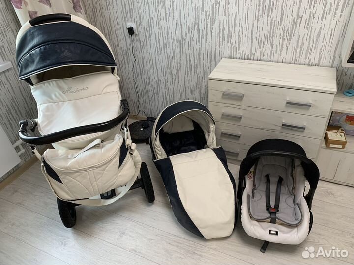 Коляска 3 в 1indigo madonna