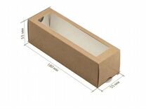 Коробка с окошком 18х5,5х5,5 см коробка пенал