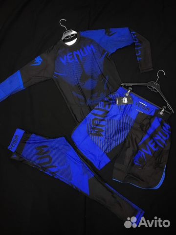 Комплект детский Venum nogi 2.0 black/blue