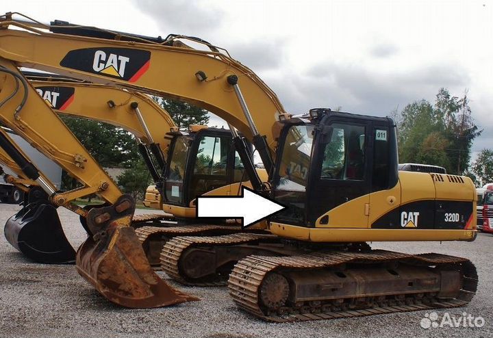 Стекло лобовое на экскаватор Caterpillar 320 DL