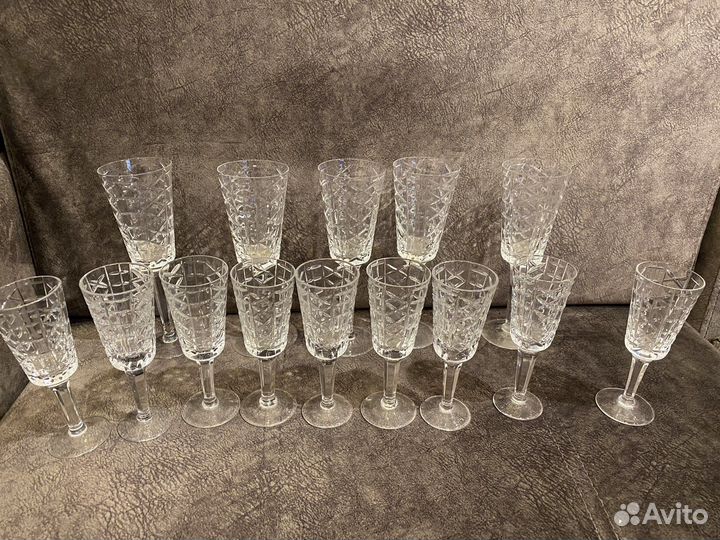 Бокалы стекло фужеры рюмки СССР