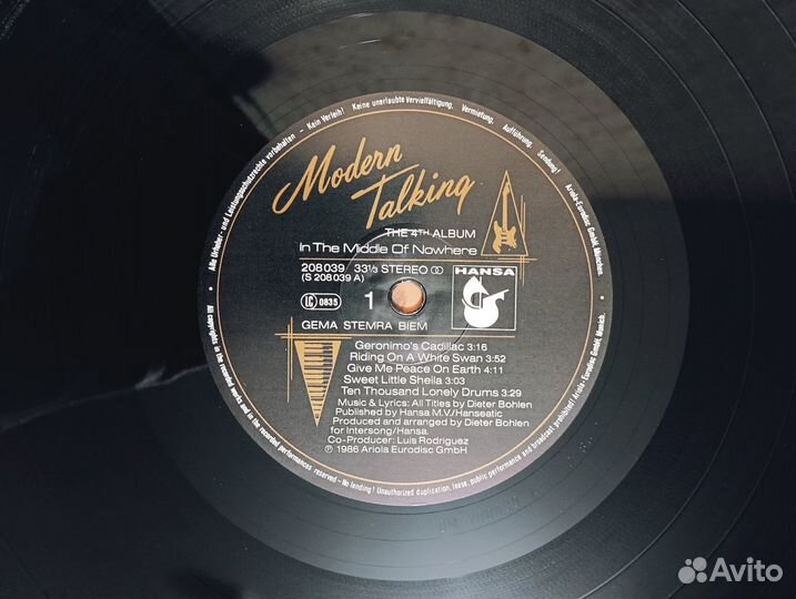 LP Modern Talking - The 4th Album Germany 1986г