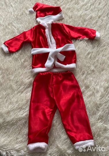Новогодний костюм дед мороз для фотосессии 68-74