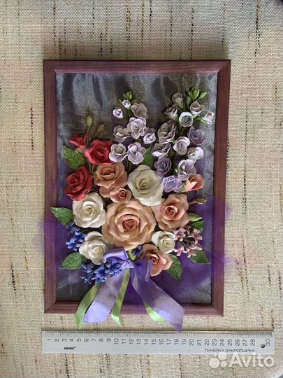 3 Д панно из холодного фарфора, подарок