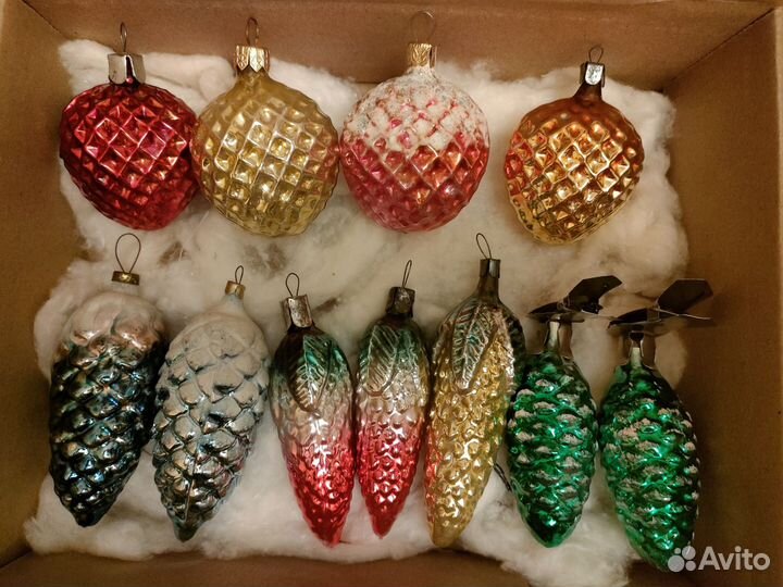 Елочные игрушки СССР шишки