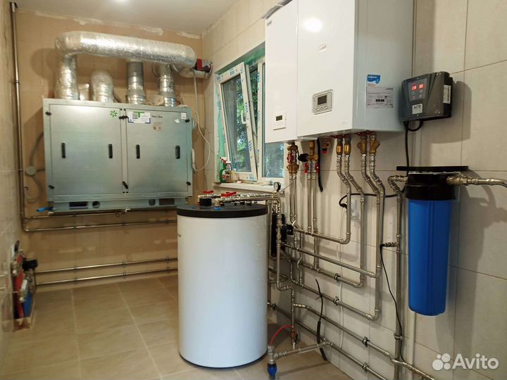 Водяной теплый пол, монтаж отопления, сантехник