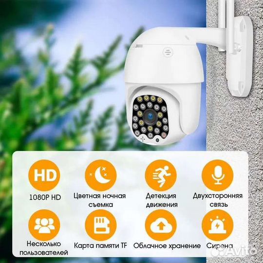 Видеокамера IP WI-FI OT-VNI23 Белая